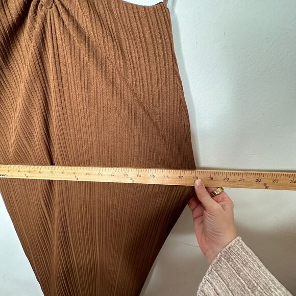 Rumer The Label Chocolate Ribbed Oasis Bandeau Style Cut Outs Lined Maxi S - Picture 14 of 16